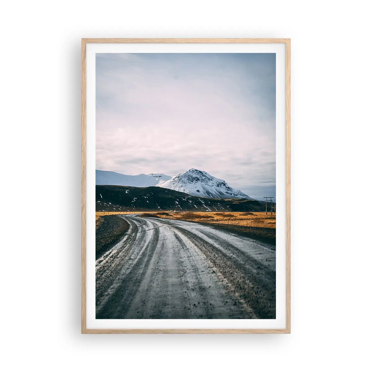 Poster in light oak frame - In Icelandic Climate - 70x100 cm