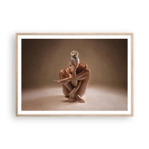 Poster in light oak frame - Unity of Body and Spirit - 100x70 cm