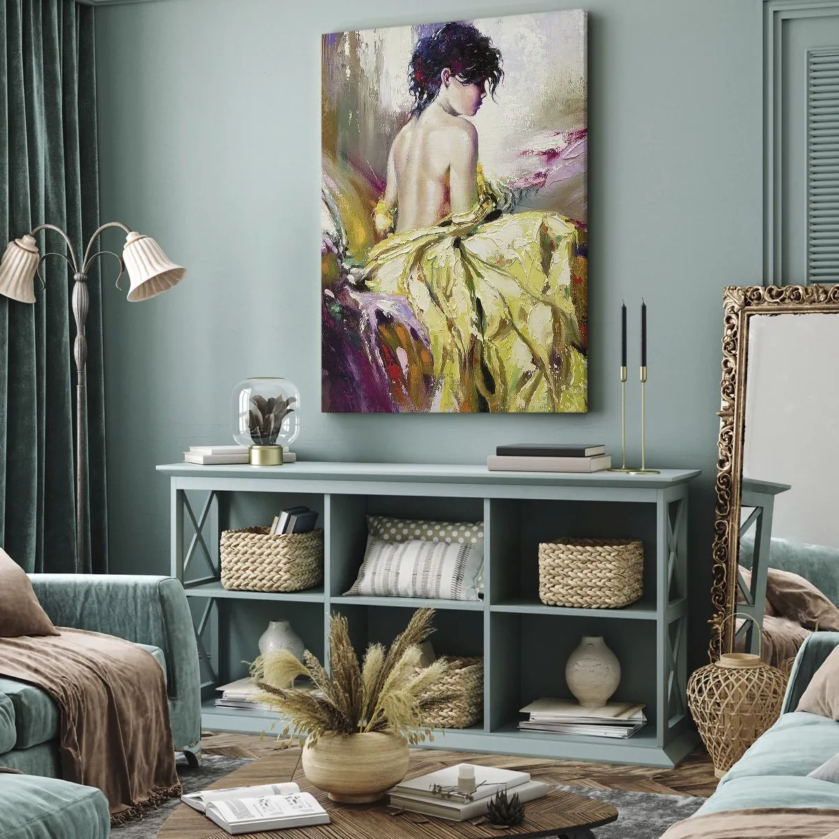 Canvas picture - Graceful in Yellow - 80x120 cm