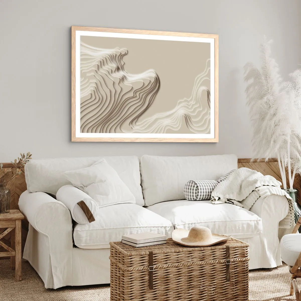 Poster in light oak frame - Topography of Art. - 91x61 cm