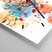 Clock face with lines