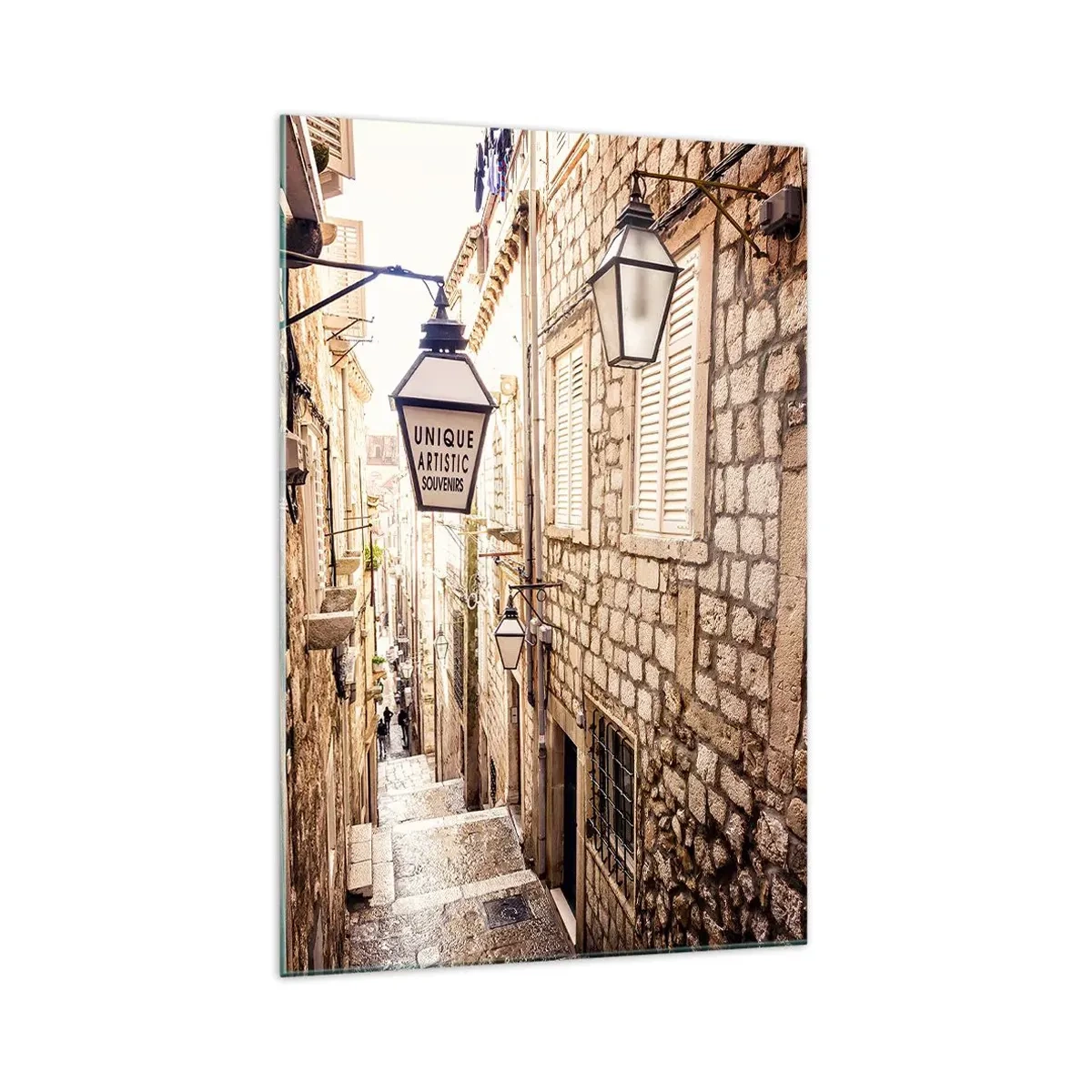 Glass picture - Charming Alley - 70x100 cm