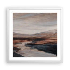 Poster in white frmae - Quiet Valley - 50x50 cm