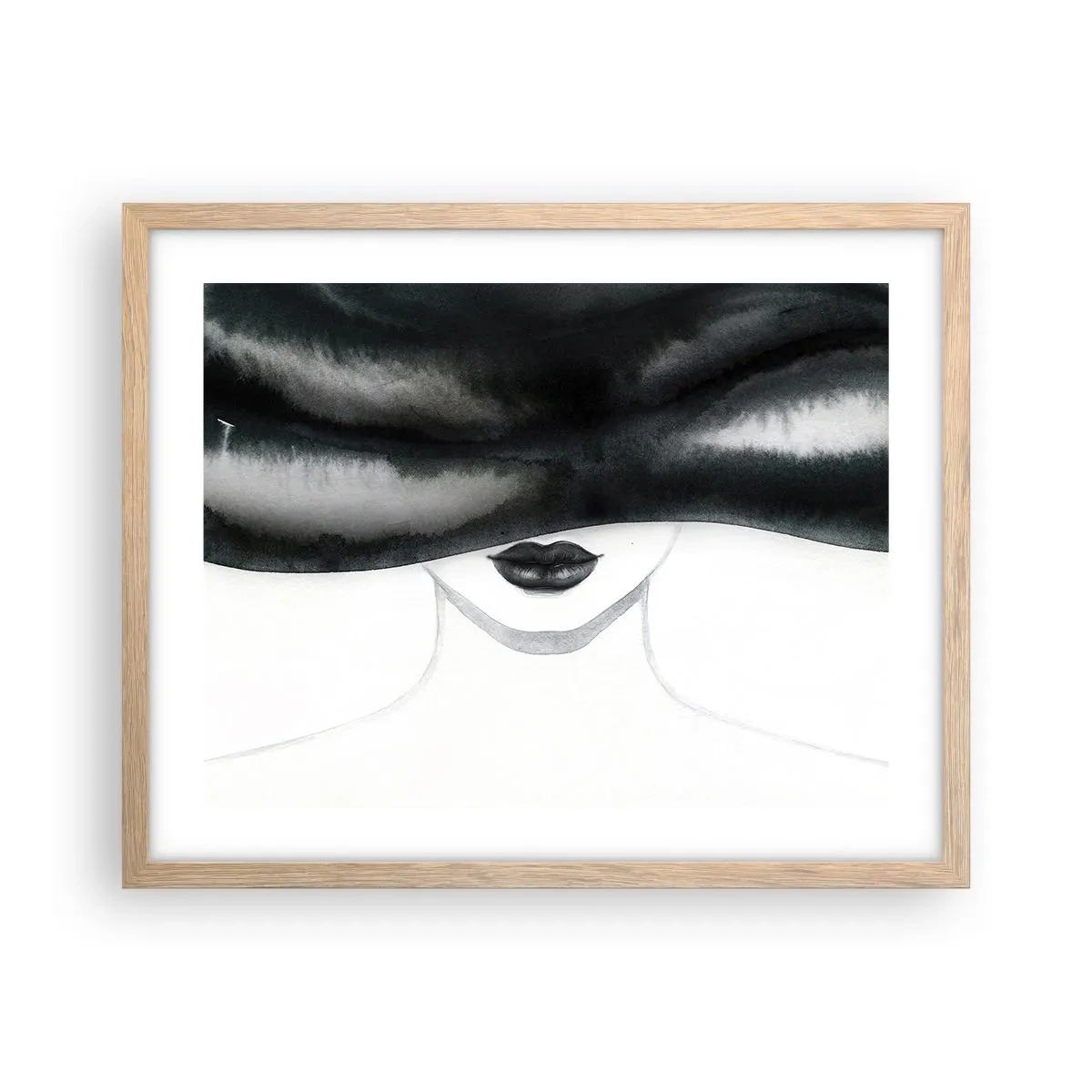 Poster in light oak frame - Sensual Secret - 50x40 cm