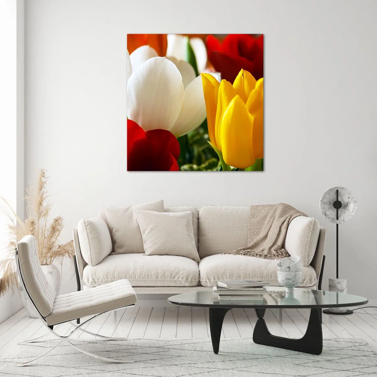 Glass picture - Tulip Fever - 50x50 cm