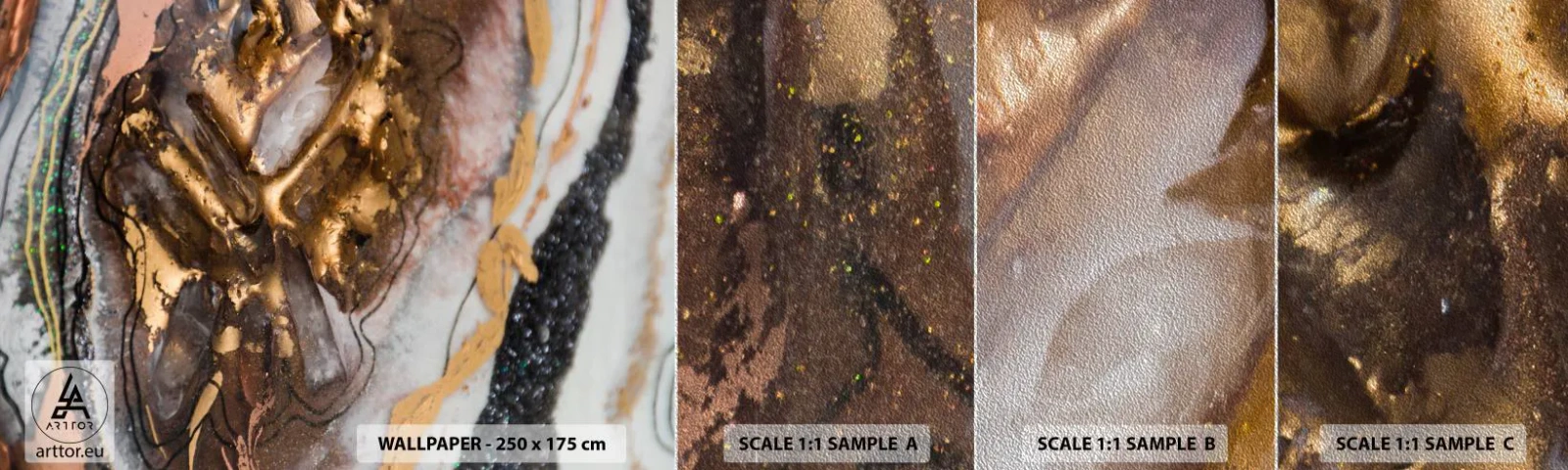 Photo Wallpaper Sample Premium Sand - Element of the Earth - Abstraction, Graphics, Piece - 100x30 cm