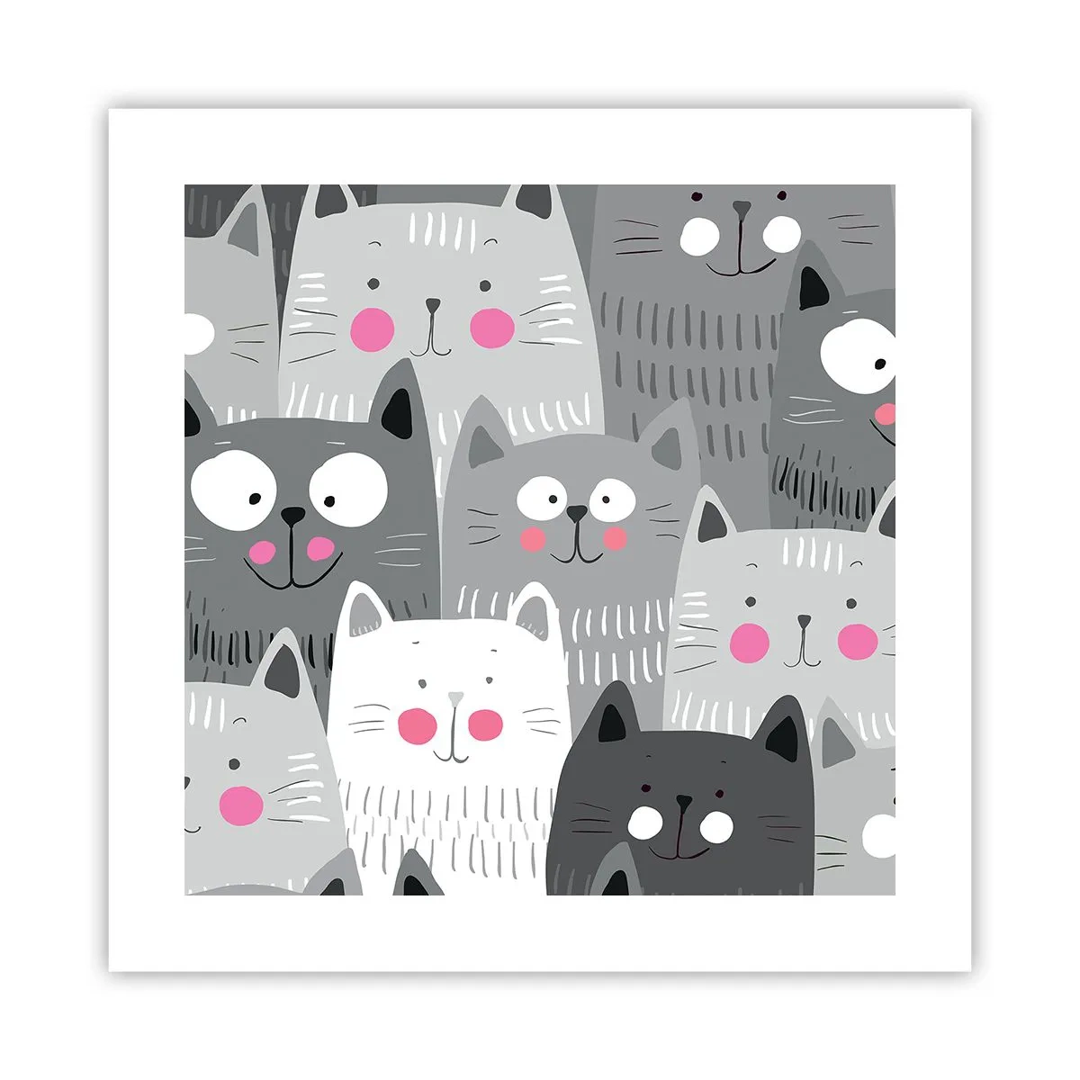 Poster - Cat's World - 40x40 cm