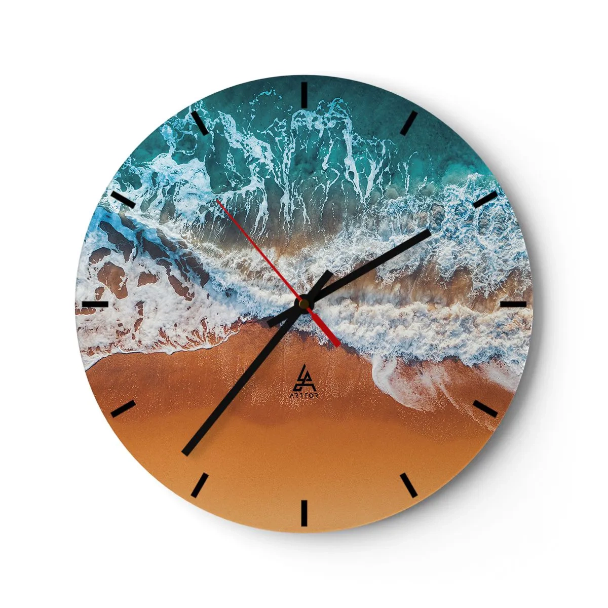 Wall clock - Clock on glass - Always in a Couple - 40x40 cm
