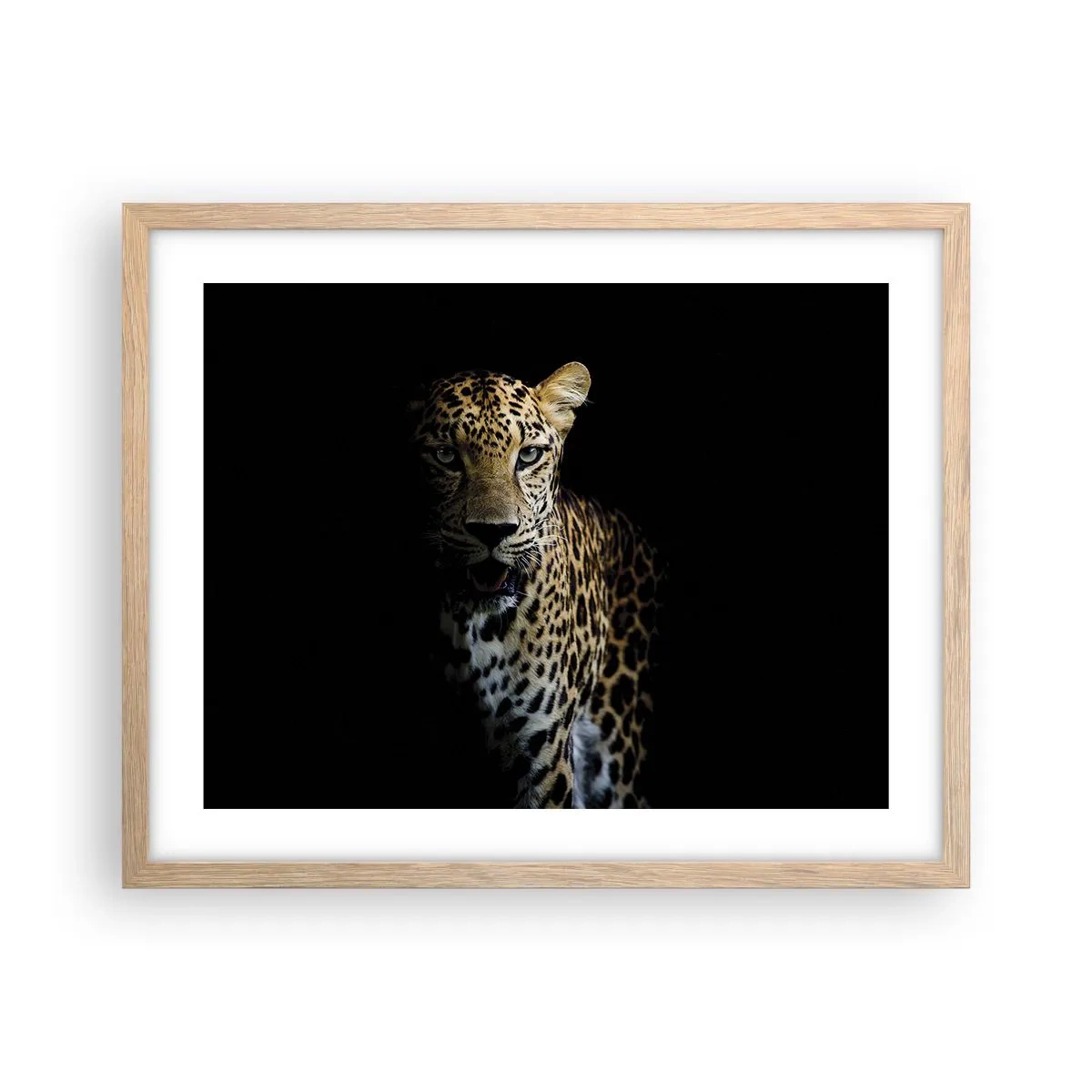 Poster in light oak frame - Dark Beauty - 50x40 cm