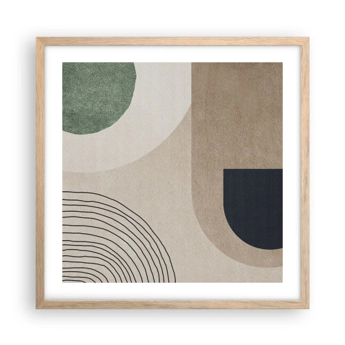 Poster in light oak frame - Gentleness of an Oval - 50x50 cm