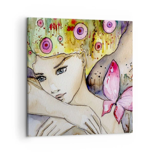 Canvas picture - Butterfly Princess - 50x50 cm