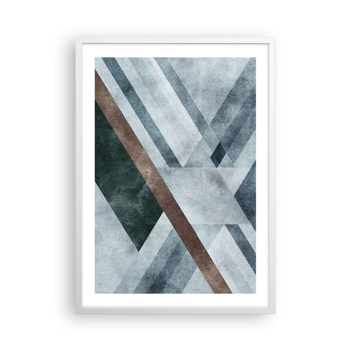 Poster in white frmae - Refined Elegance of Geometry - 50x70 cm