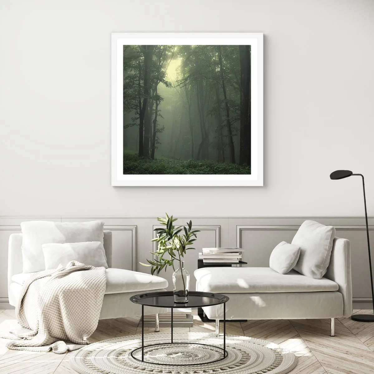 Poster in white frmae - Before It Wakes Up - 30x30 cm