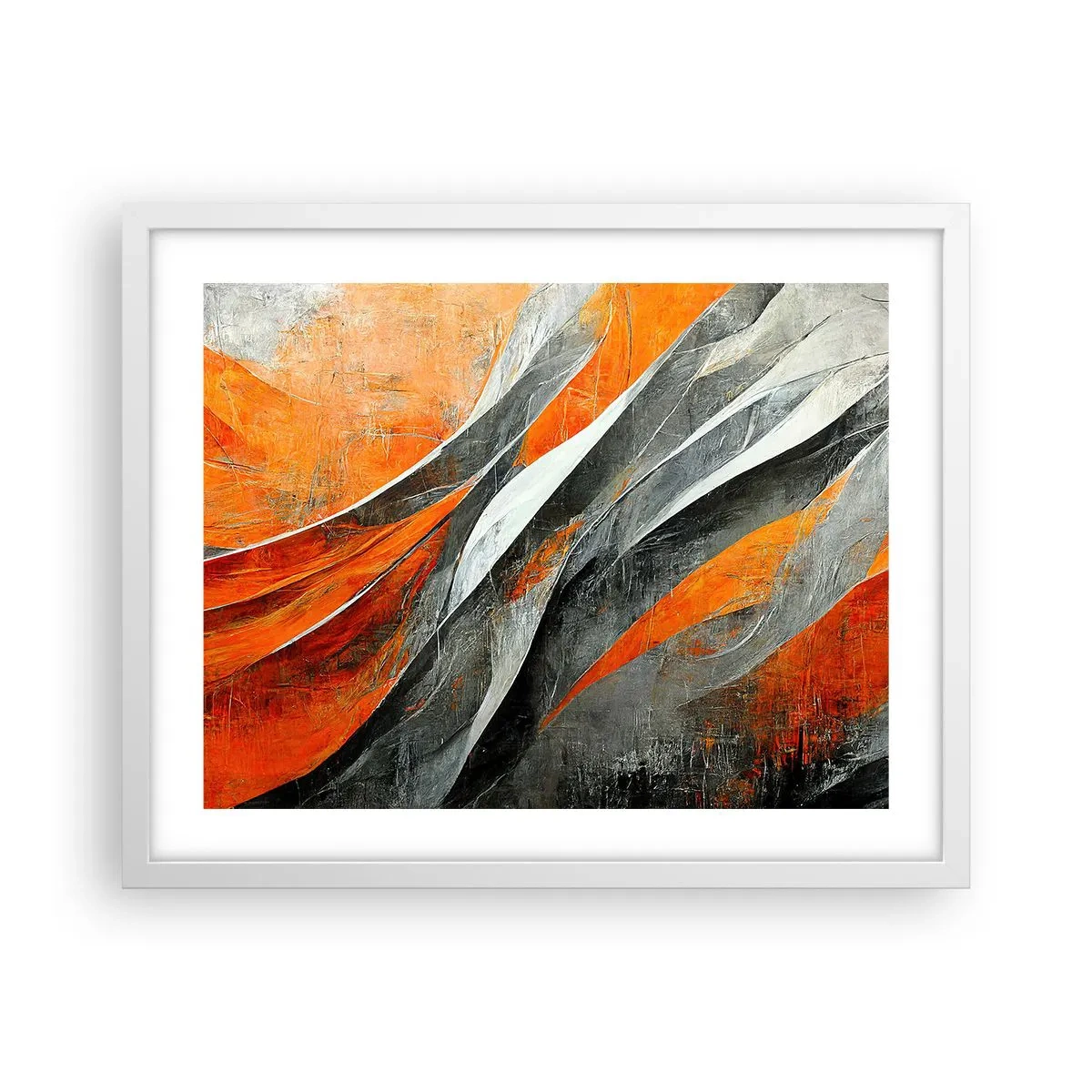 Poster in white frmae - Heat and Coolness - 50x40 cm