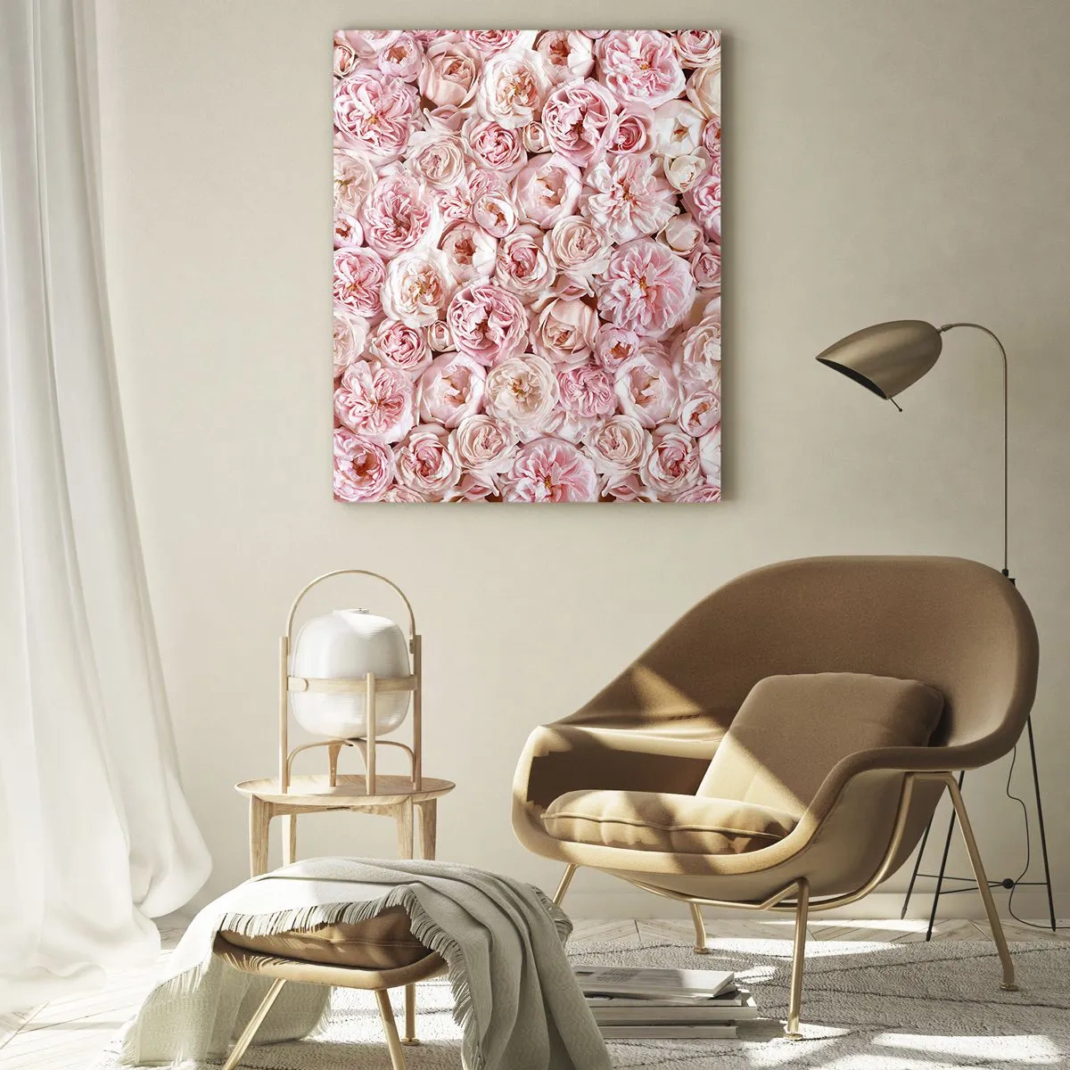 Glass picture - Decked with Roses - 80x120 cm
