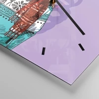 Clock face with lines