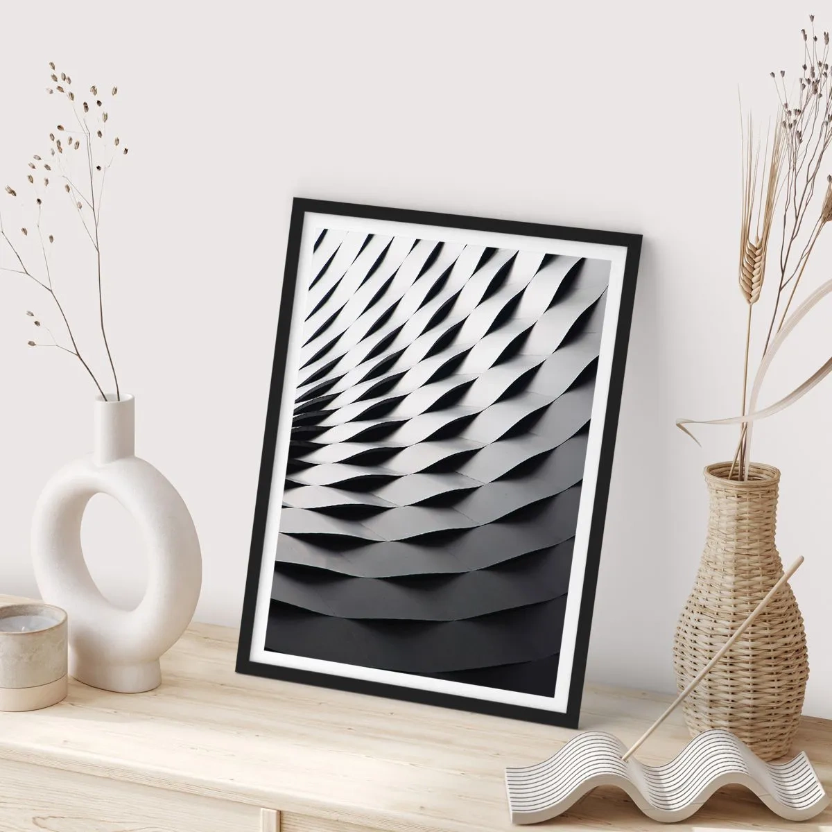 Poster in black frame - On the Surface of the Wave - 30x40 cm