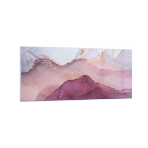 Glass picture - Waves of Violet and Purple - 120x50 cm