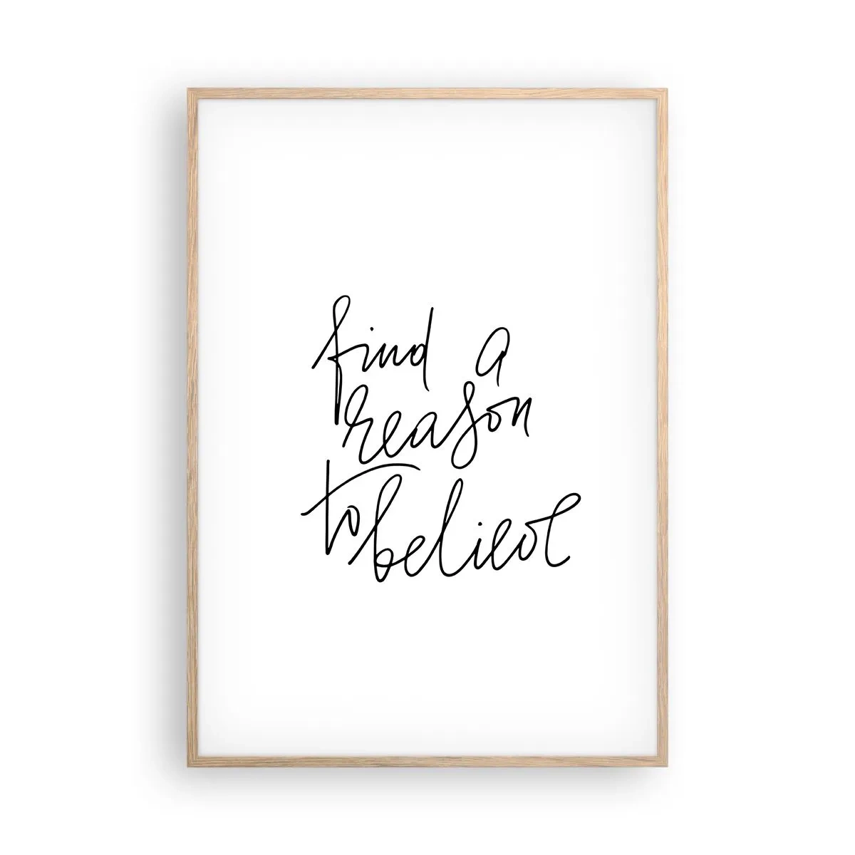 Poster in light oak frame - It Is Possible - 70x100 cm