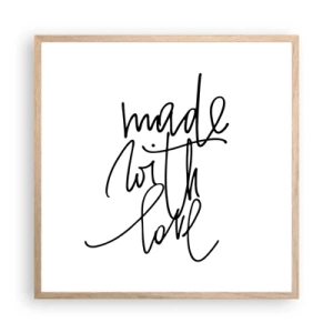 Poster in light oak frame - Best Brand - 60x60 cm