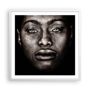Poster in white frmae - One Tear - 60x60 cm