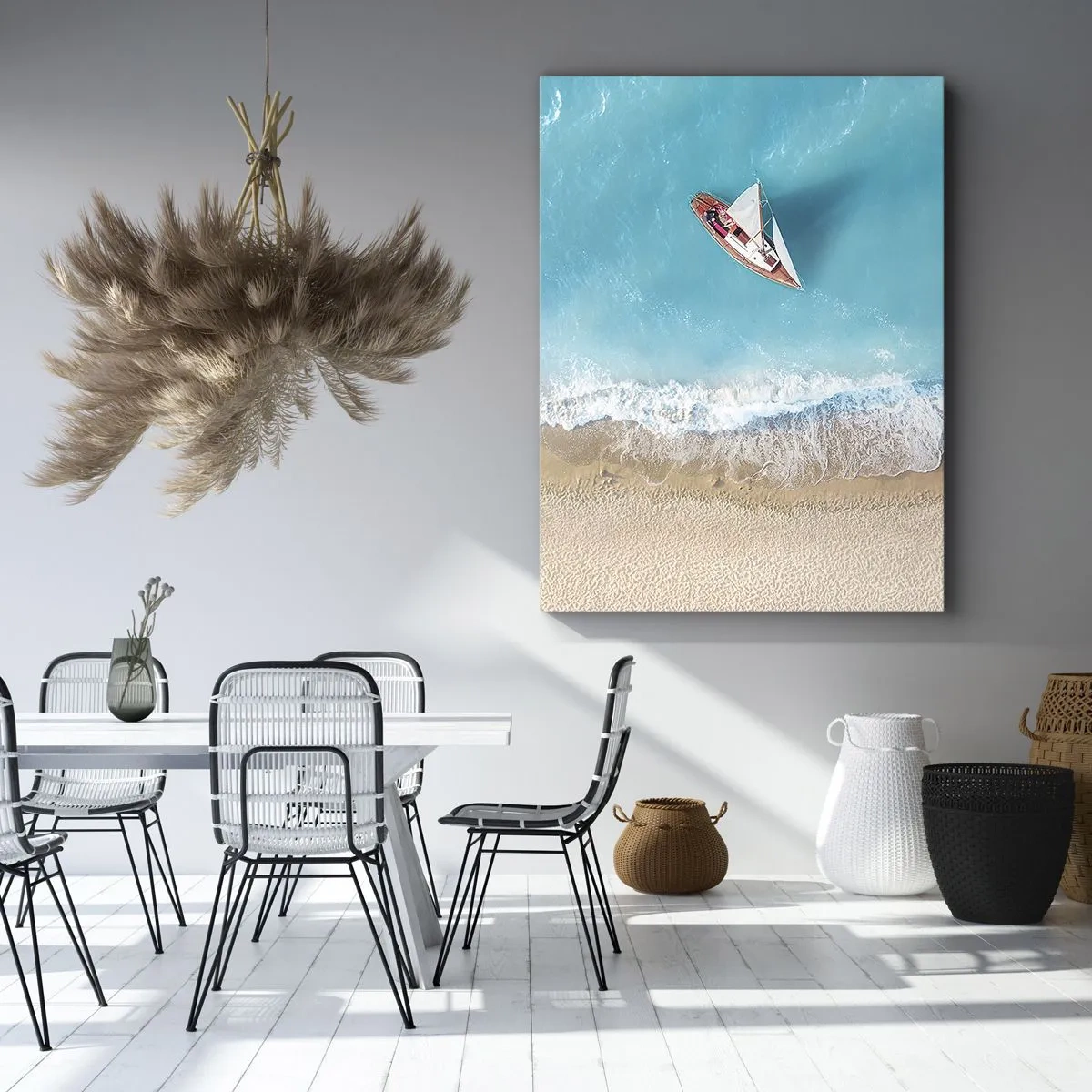 Canvas picture - On the Border of Blue and Gold - 70x100 cm