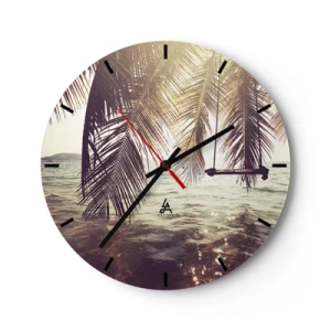 Wall clock - Clock on glass - You Can Dream as Much as You Wish - 40x40 cm