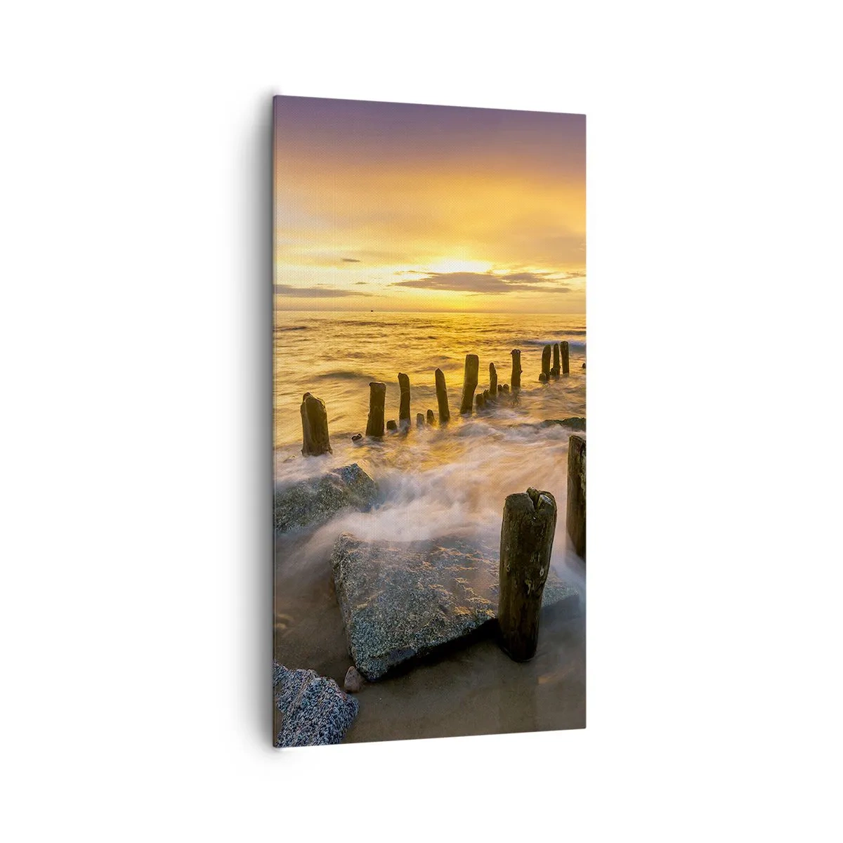 Canvas picture - Raw Beauty of the Baltic Sea - 65x120 cm