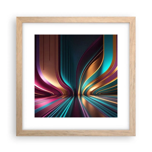 Poster in light oak frame - Architecture of Light - 30x30 cm