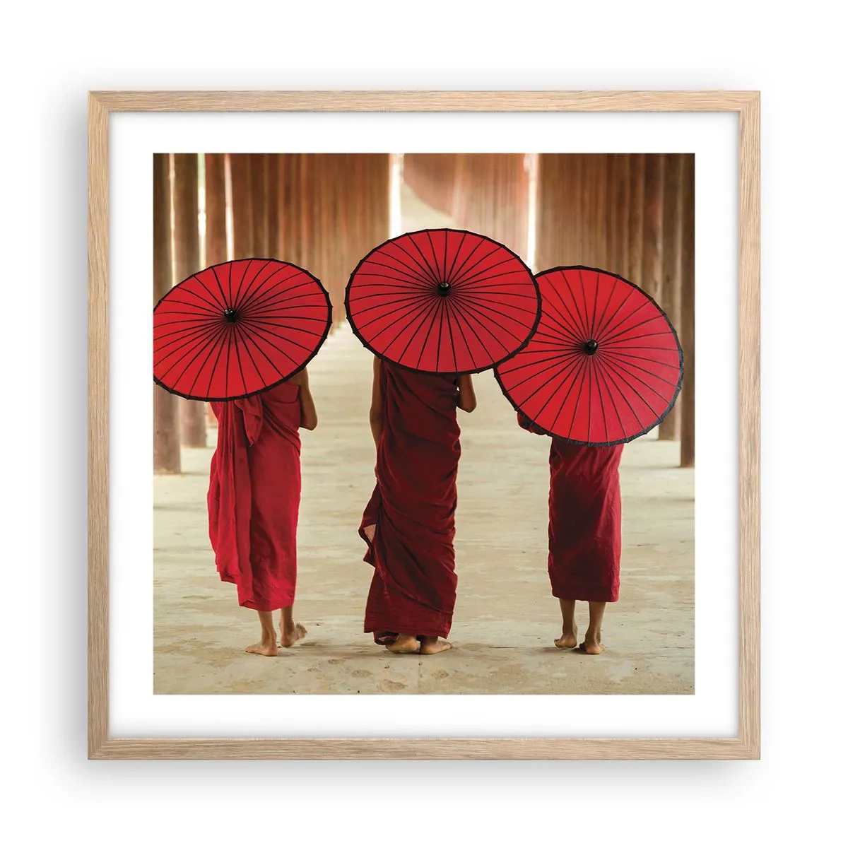 Poster in light oak frame - On the Way to Pure Country - 50x50 cm