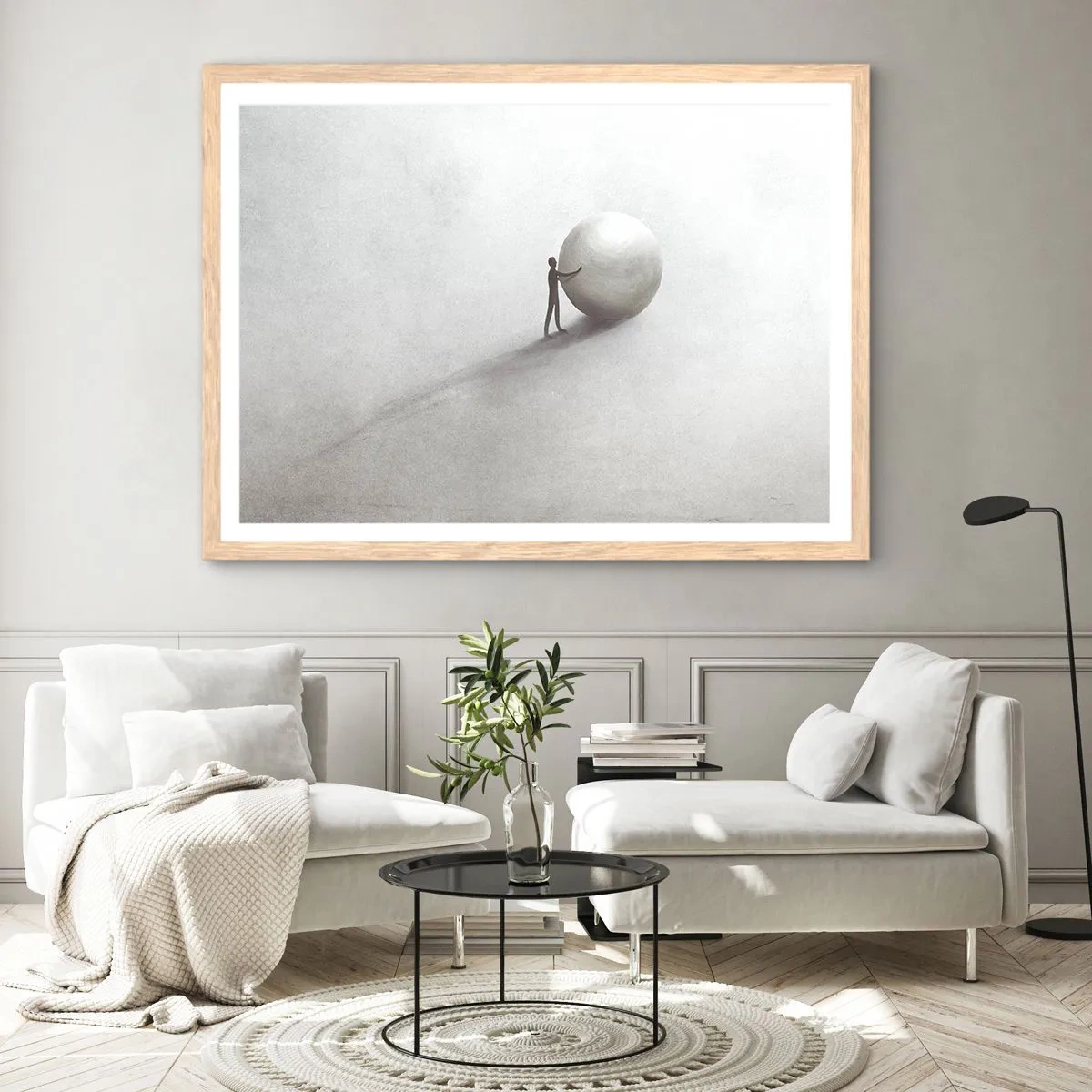 Poster in light oak frame - Game of Life - 100x70 cm