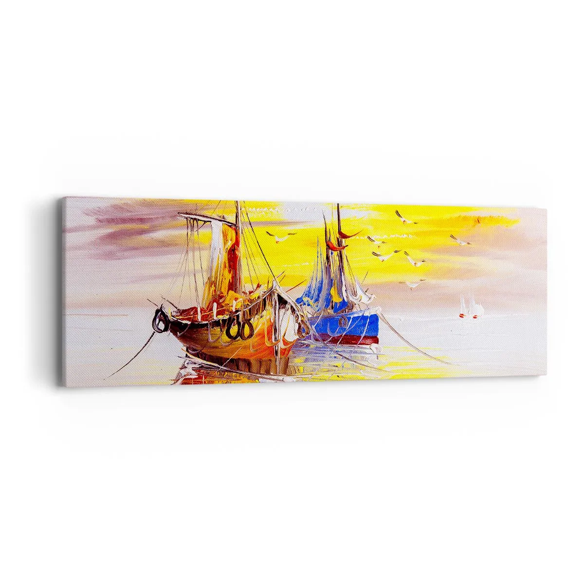 Canvas picture - Deserved Rest in Port - 90x30 cm