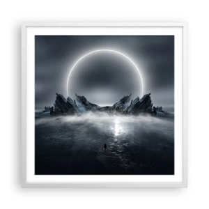 Poster in white frmae - The End of a Story - 60x60 cm