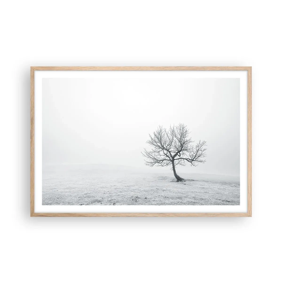 Poster in light oak frame - Against Nothingness - 91x61 cm