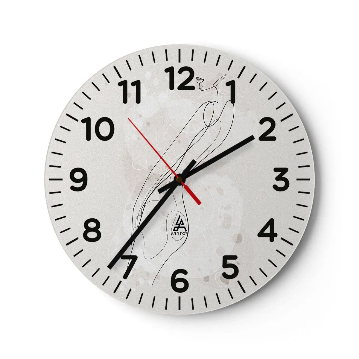 Wall clock - Clock on glass - One Look Will Not Be Enough - 30x30 cm