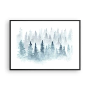 Poster in black frame - Wrapped up in a Fog - 100x70 cm