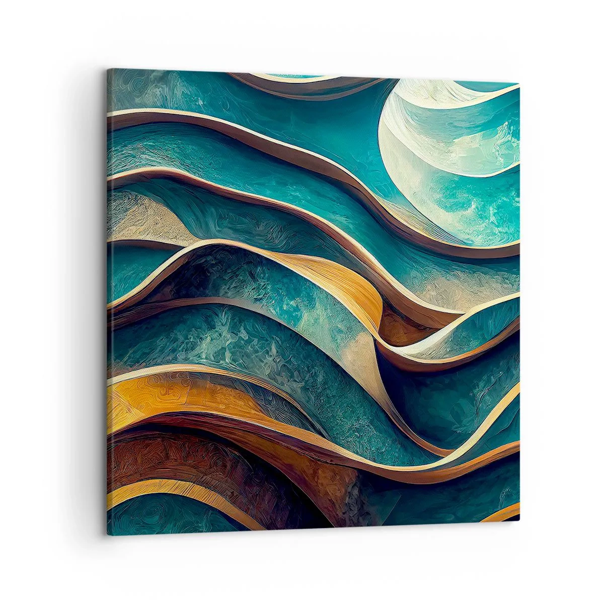 Canvas picture - Meanderings of Blue - 50x50 cm