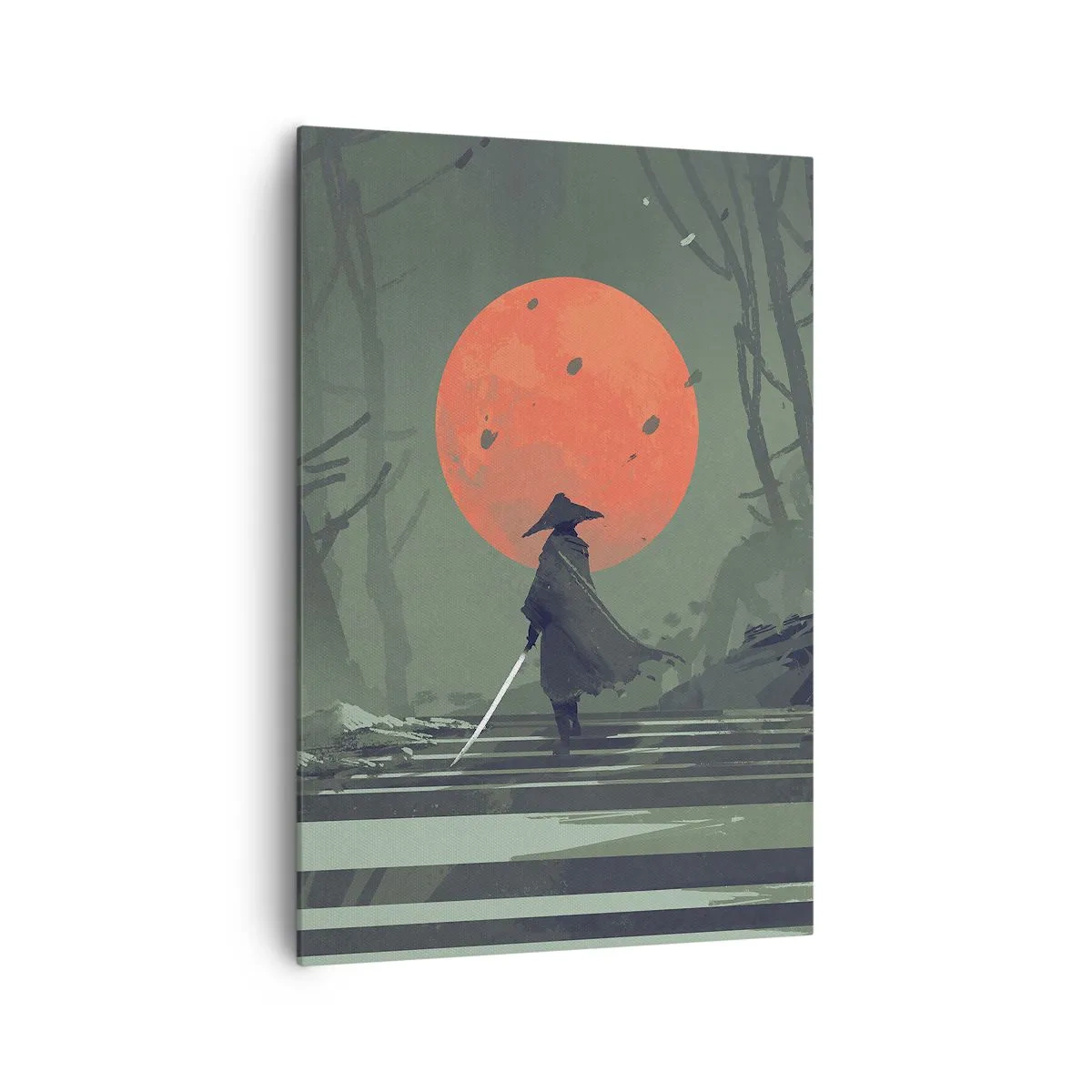 Canvas picture - Red Moon Warrior - 70x100 cm