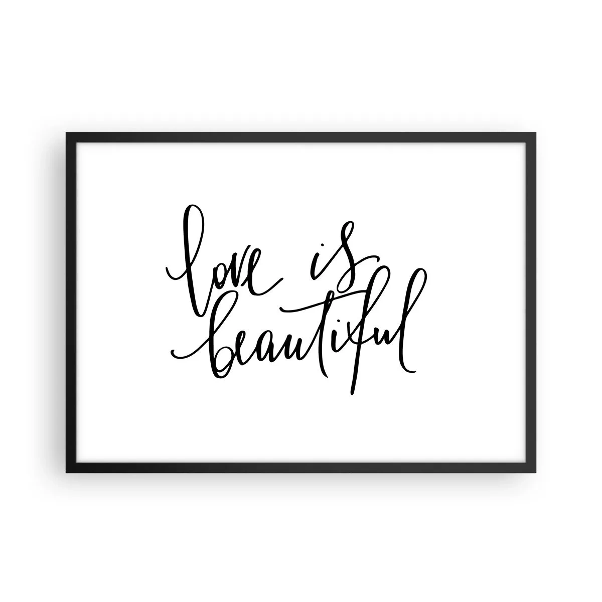 Poster in black frame - Read and Repeat - 70x50 cm