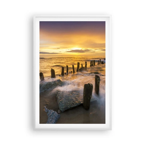Poster in white frmae - Raw Beauty of the Baltic Sea - 61x91 cm