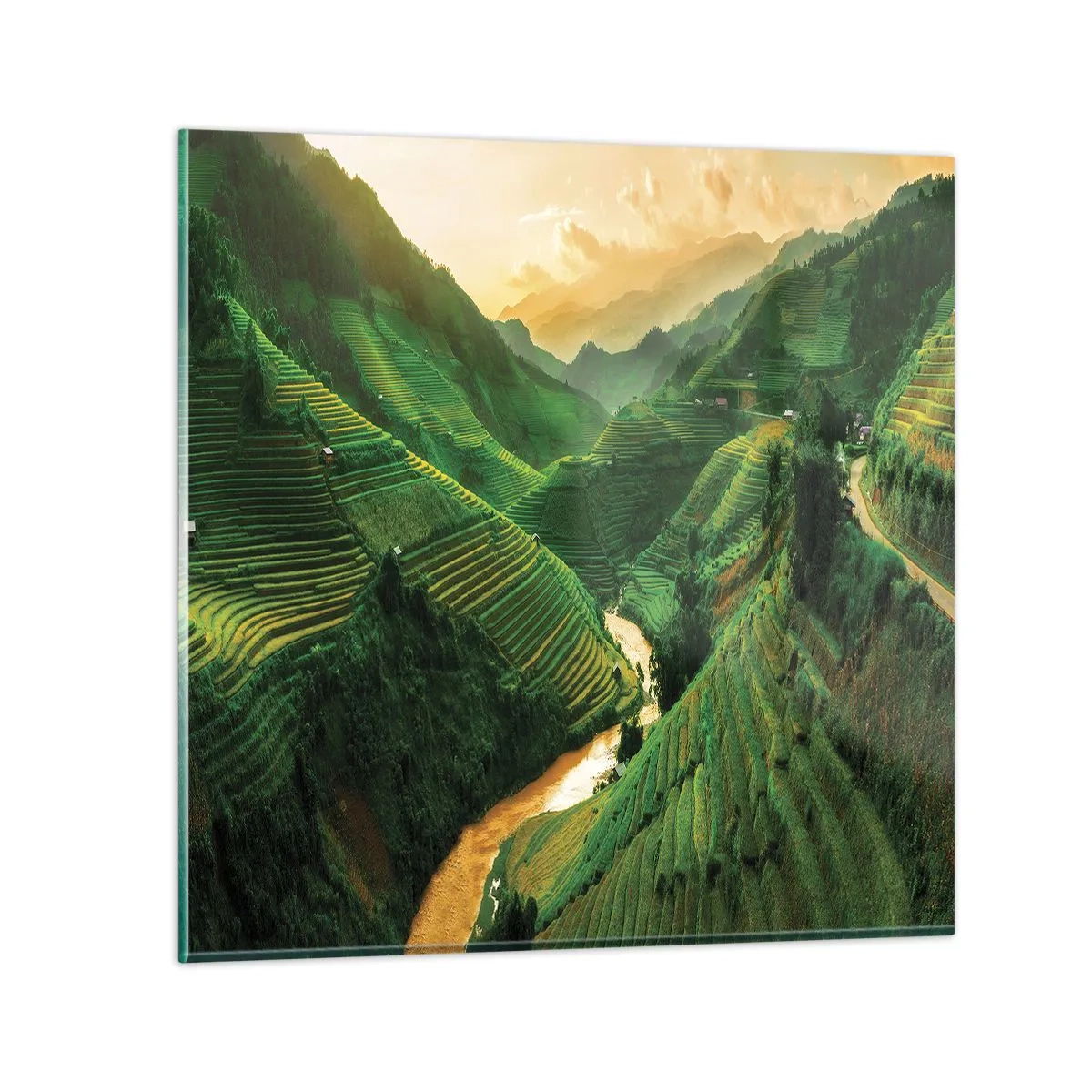 Glass picture - Vietnamese Valley - 30x30 cm
