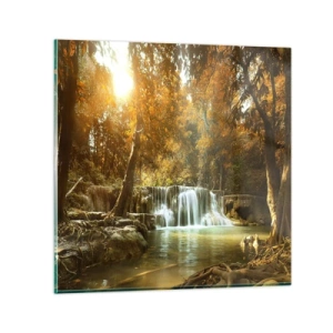Glass picture - Park Cascade - 50x50 cm