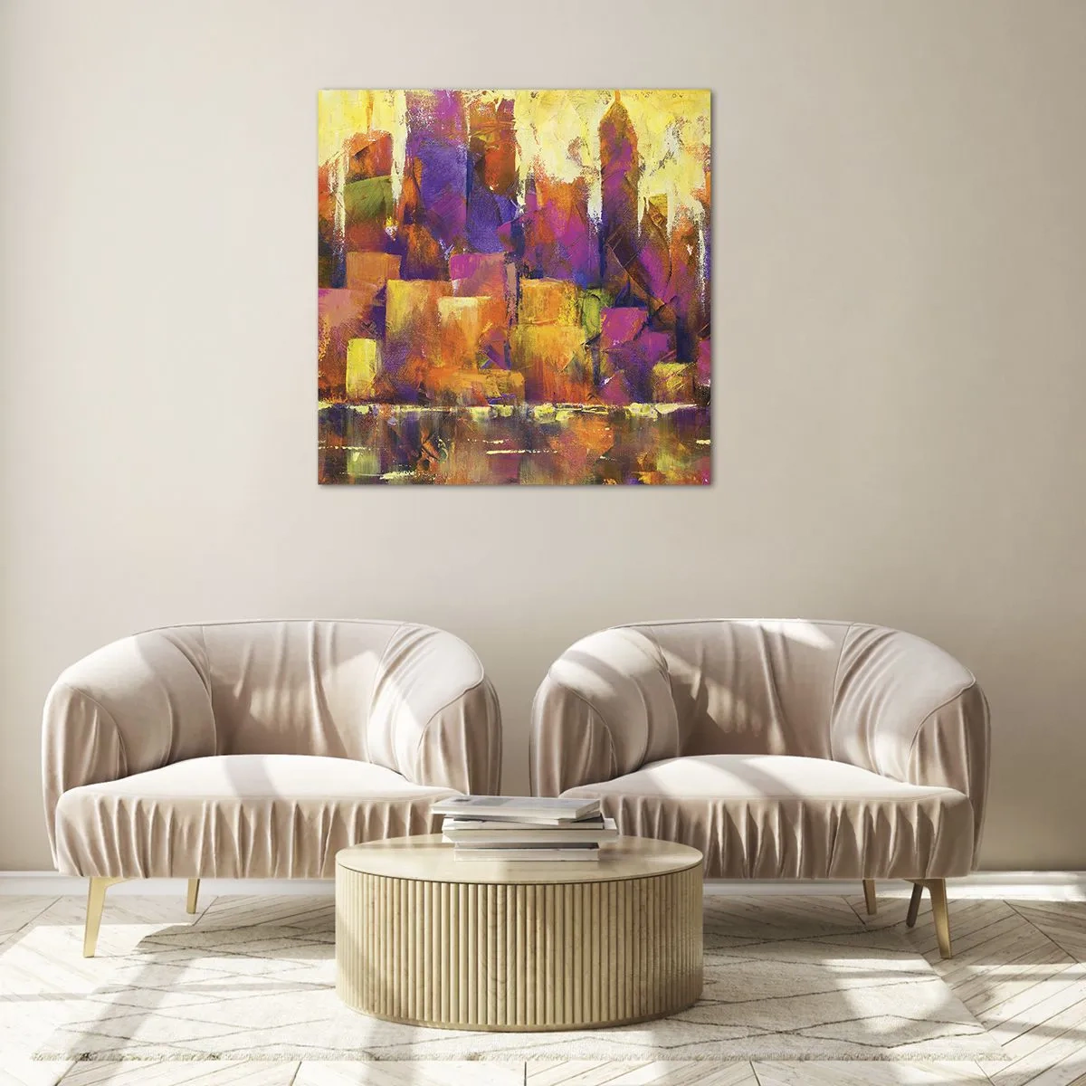 Glass picture - Metropolitan Composition - 70x70 cm