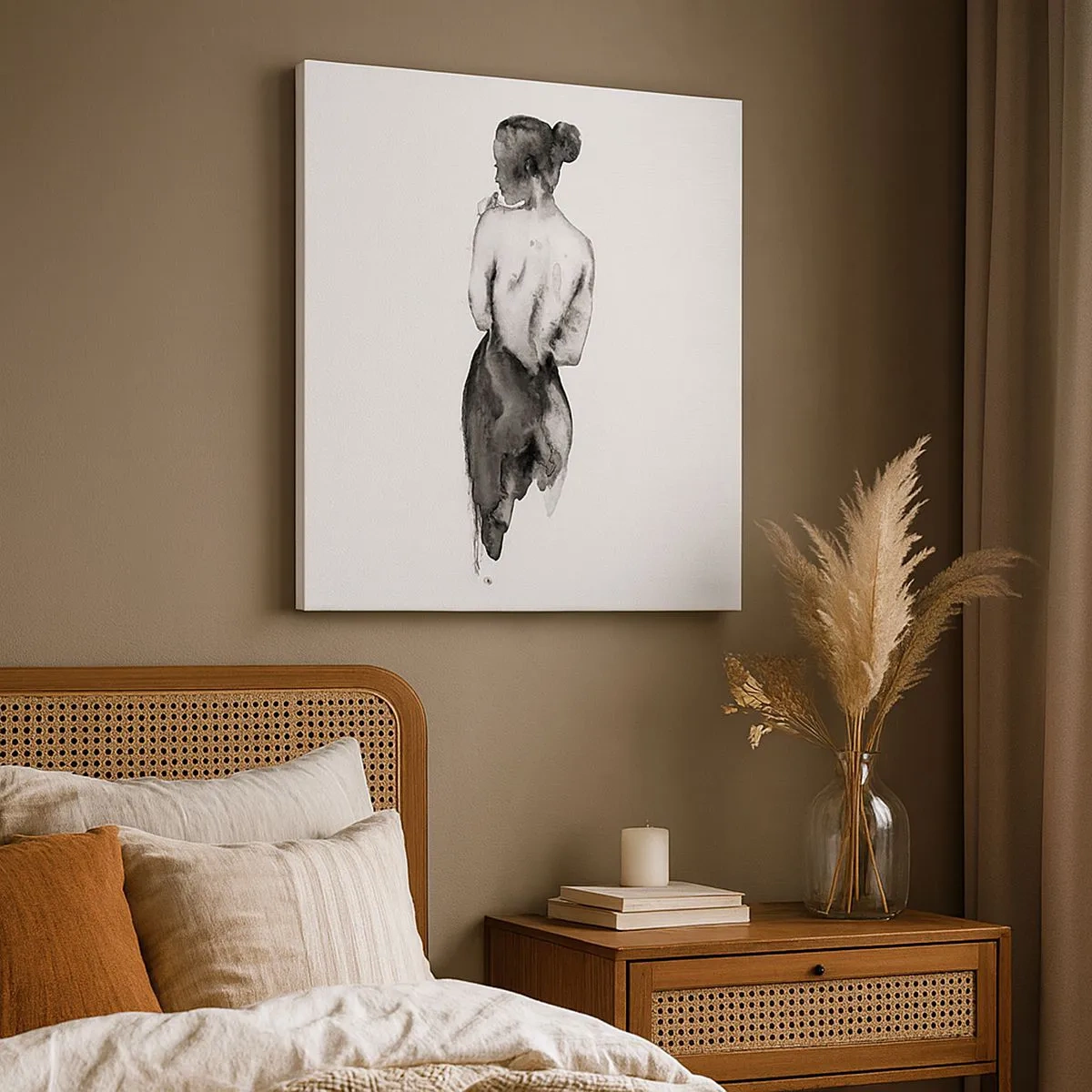 Canvas picture - By Her Side the World Disappears - 30x30 cm