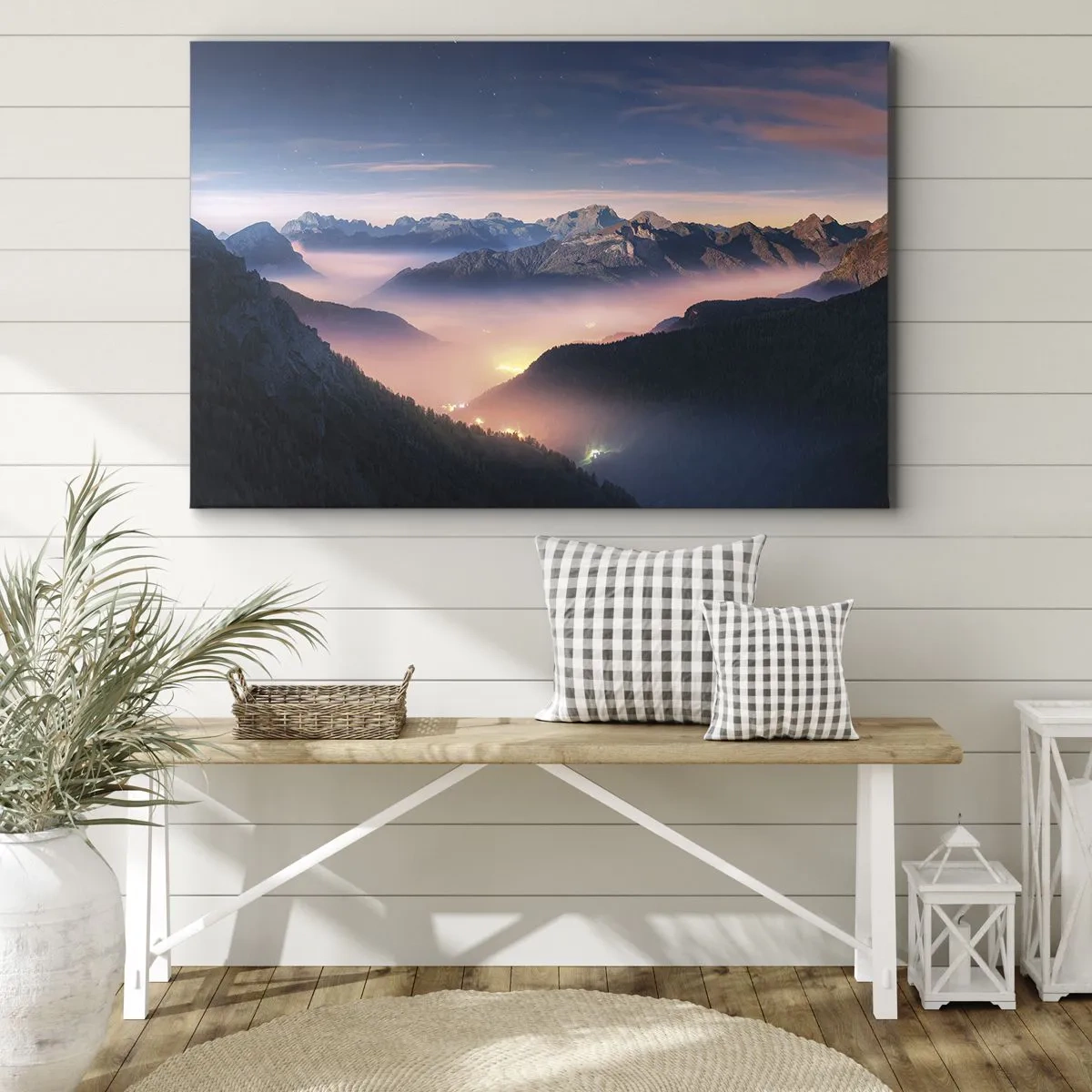 Canvas picture - Light in the Valleys - 120x80 cm
