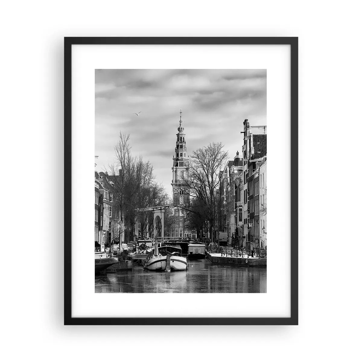 Poster in black frame - Amsterdam Atmosphere - 40x50 cm