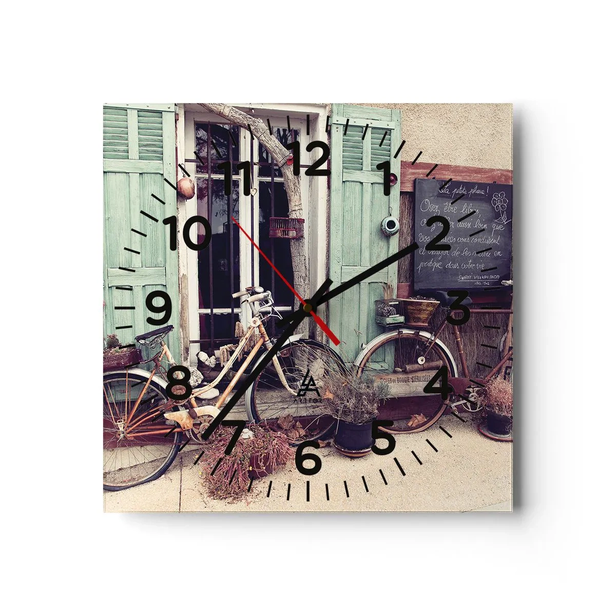 Wall clock - Clock on glass - Long Live Province - 30x30 cm