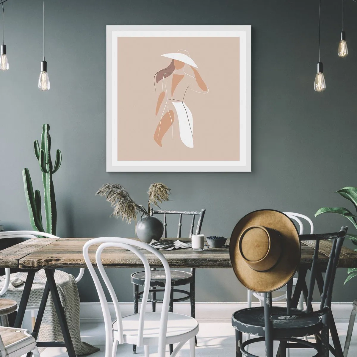 Poster in white frmae - Fashion Is Fun - 60x60 cm