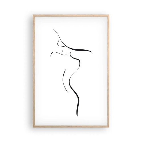 Poster in light oak frame - Elusive Like a Wave - 61x91 cm