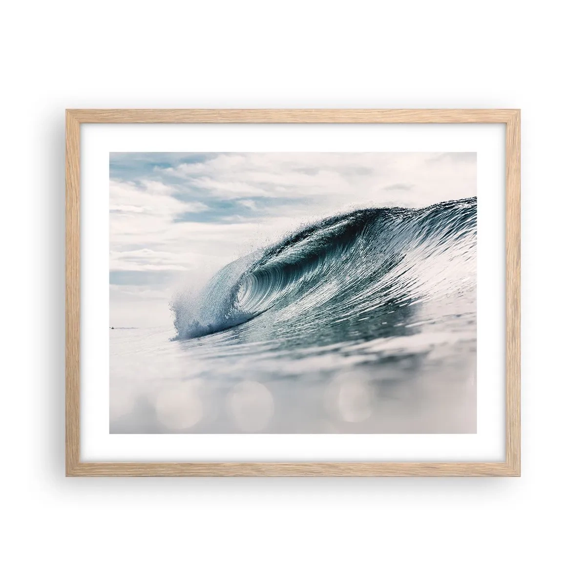 Poster in light oak frame - Water Summit - 50x40 cm
